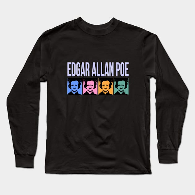 Edgar Allan Poe Vintage Long Sleeve T-Shirt by cypryanus